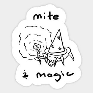 mite & magic (black!) Sticker